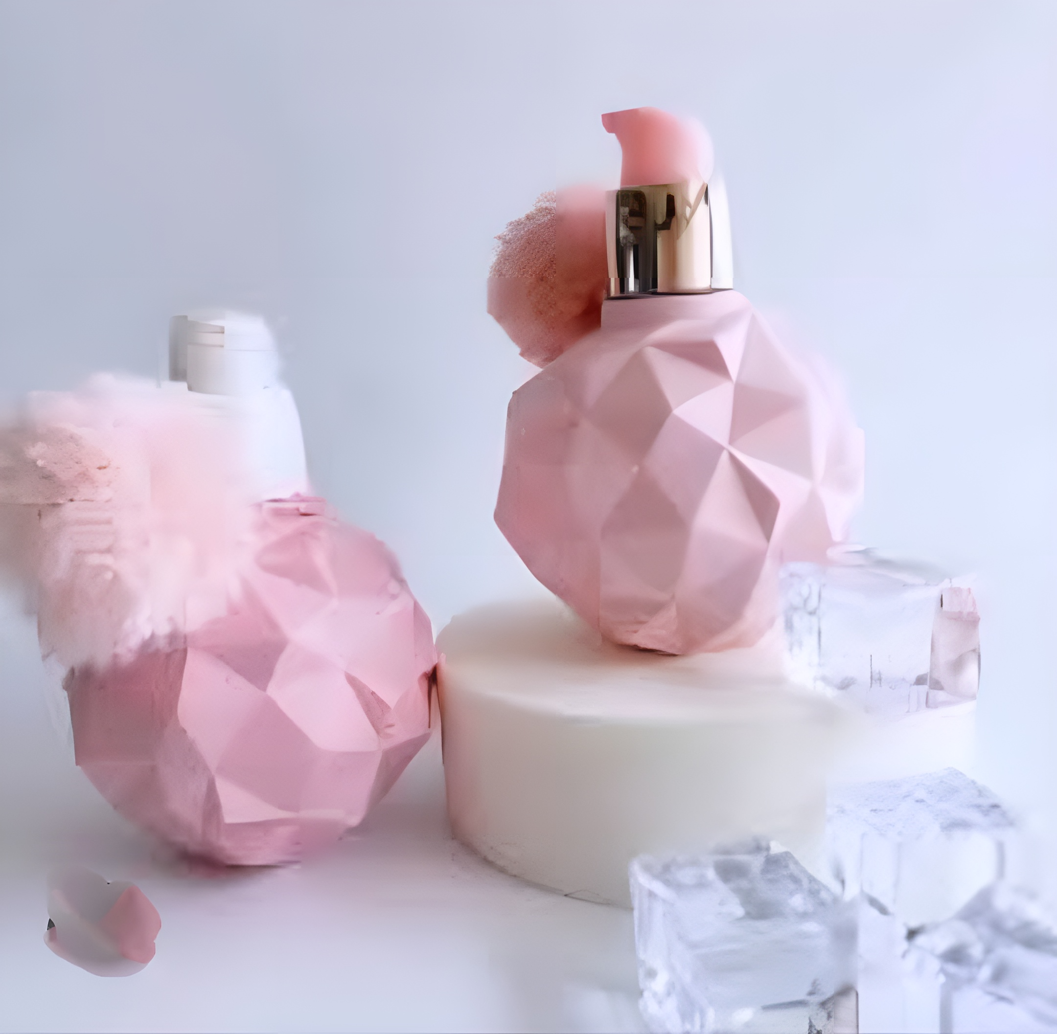 Stylish Pink Luxury Hand Lotion with Pom-Pom Accents {Set of 2}